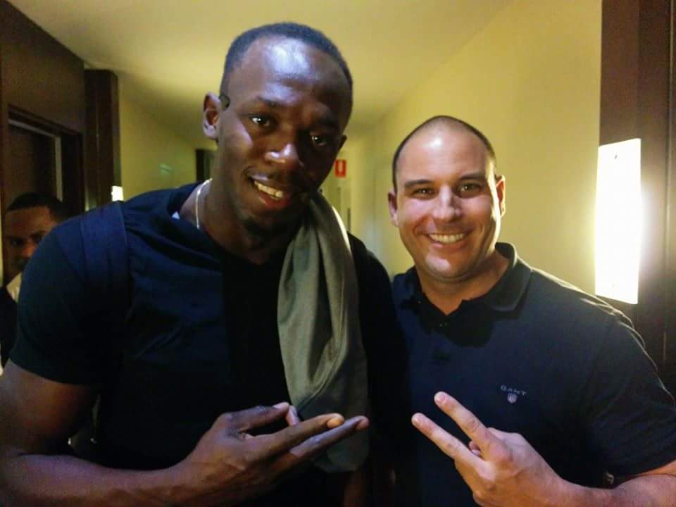 Michael McCann and Usain Bolt